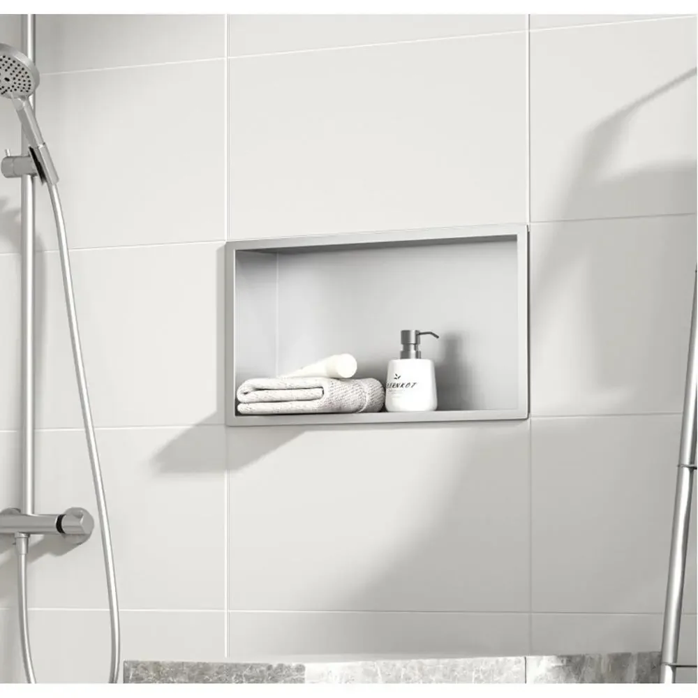Bernkot Stainless Steel Shower Niche 24x12 Wall Insert Brushed Steel